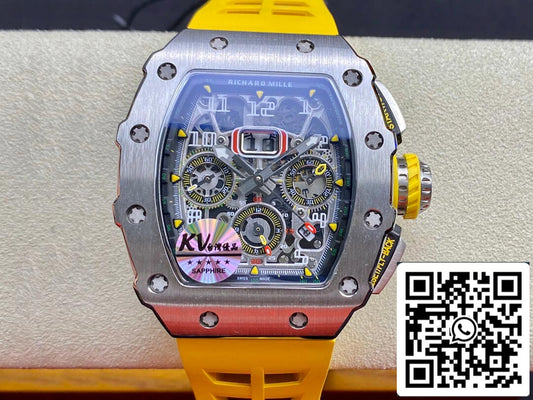 Richard Mille RM011 FELIPE MASSA 1:1 Best Edition KV Fabbrica Titanium Steel Case