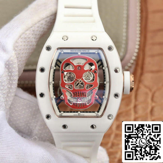 Richard Mille RM52-01 1:1 Best Edition KV Fabbrica White Ceramic