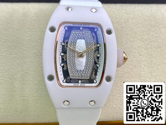 Richard Mille RM 07-01 1:1 Best Edition RM Fabbrica Ceramic White cinturino