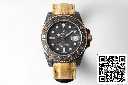 Rolex GMT-MASTER II Diw 1:1 edizione migliore Brown Fabric cinturino