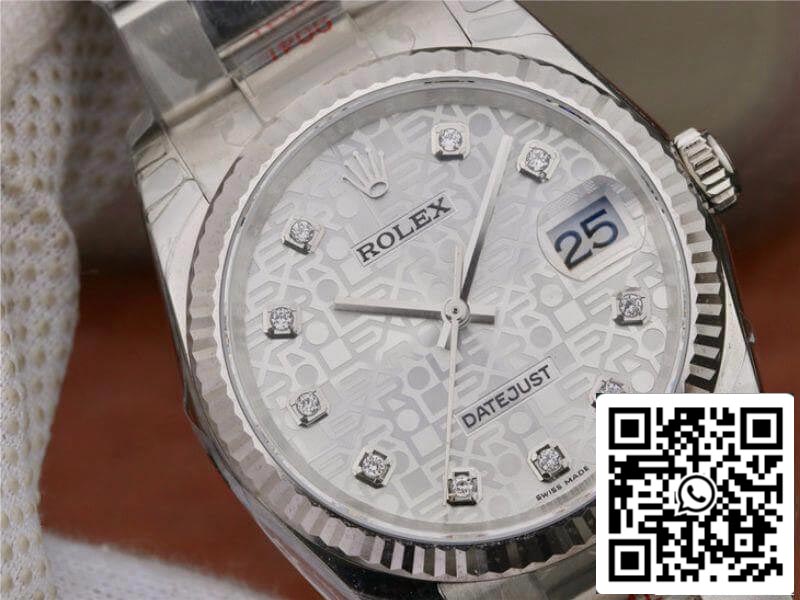 Rolex Datejust 36 116234 AR Fabbrica 1:1 edizione migliore Swiss ETA2836-2 Argento Computer quadrante
