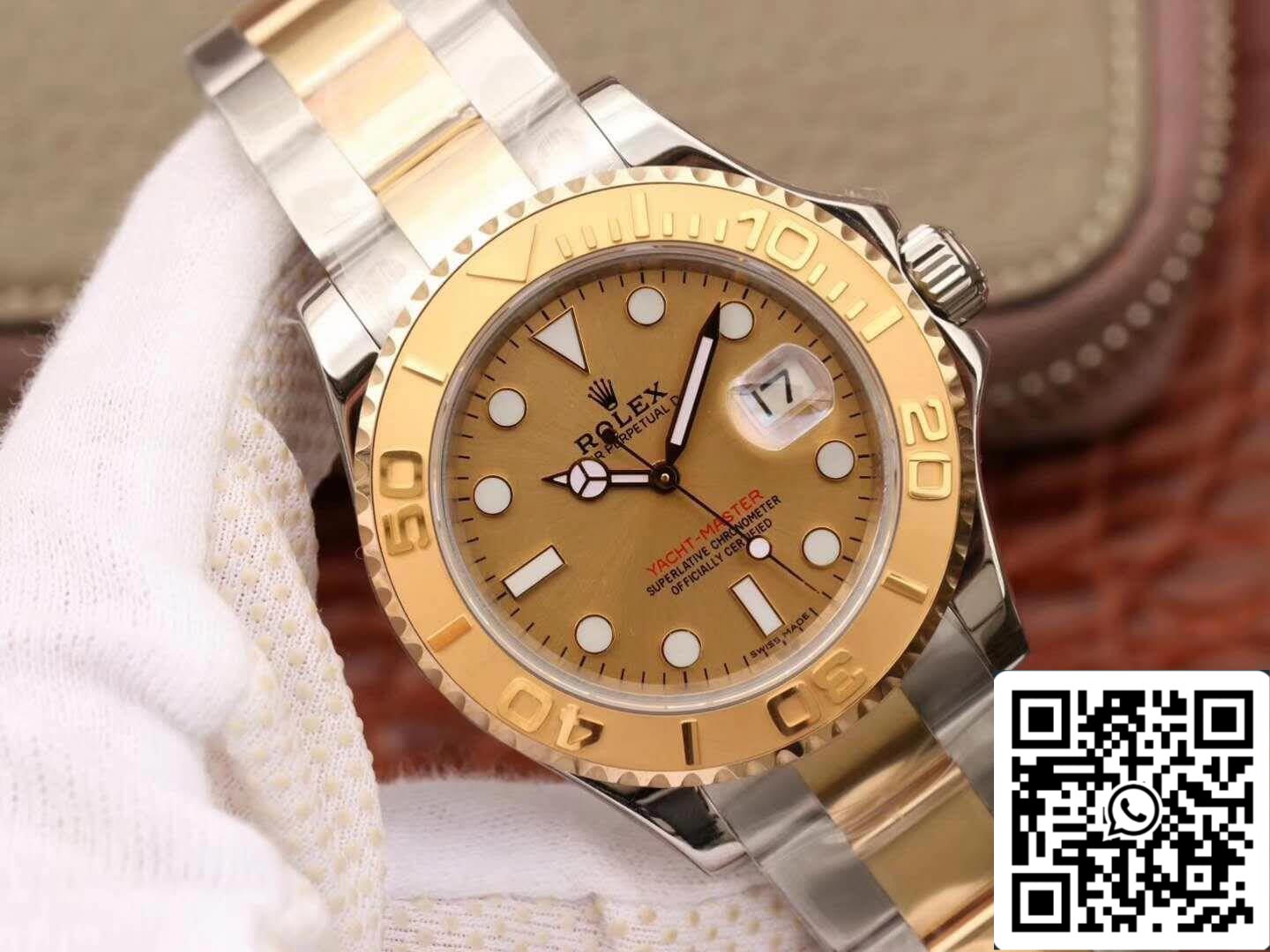 Rolex Yacht-Master 16623 1:1 edizione migliore Oro quadrante Swiss ETA2836 Oro Wrapped