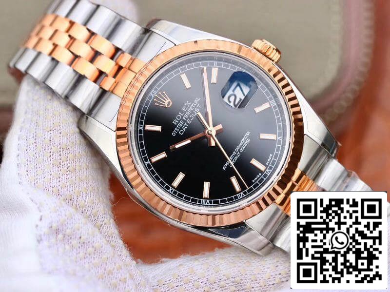 Rolex Datejust 36MM 126201 AR Fabbrica 1:1 edizione migliore Swiss ETA3135 quadrante nero
