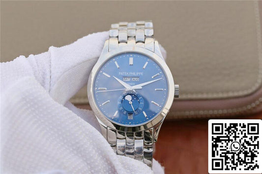 Patek Philippe Complications 5396/1G-001 1:1 Best Edition KM Fabbrica White Gold Blue Dial