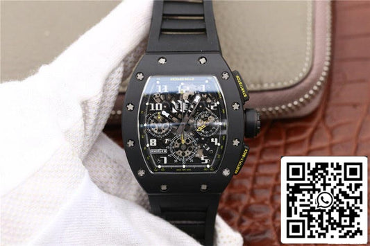 Richard Mille RM-011 1:1 Best Edition KV Fabbrica Black cinturino