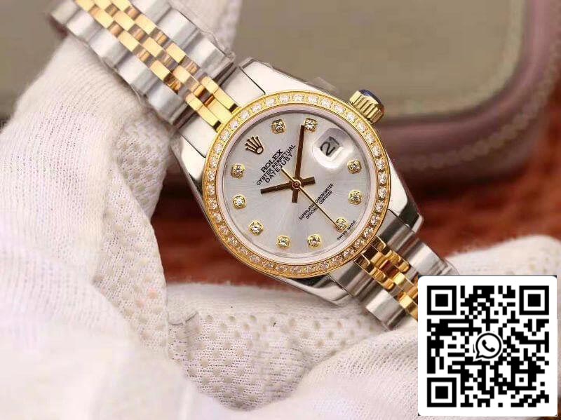Rolex Lady Datejust 28MM 1:1 Best Edition Swiss NH05 movimento Silver Dial