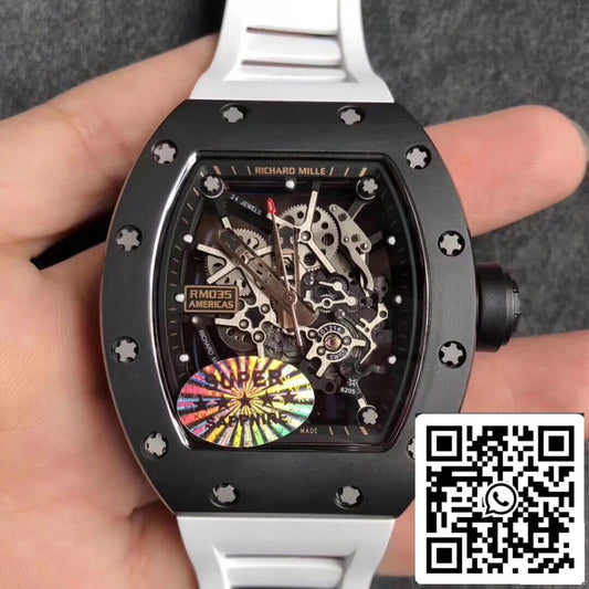 Richard Mille RM035 Americas KV Fabbrica 1:1 Best Edition White cinturino
