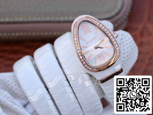 Bvlgari Srpenti Spiga 102886 1:1 edizione migliore BV Fabbrica Diamond lunetta Movimiento de cuarzo suizo