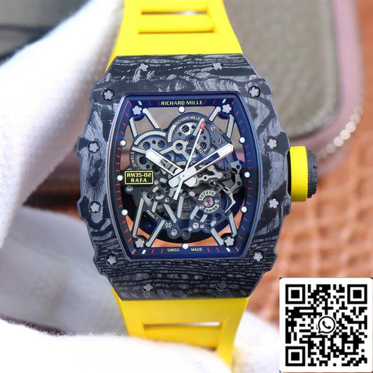 Richard Mille RM35-02 1:1 Best Edition ZF Fabbrica Yellow Rubber cinturino