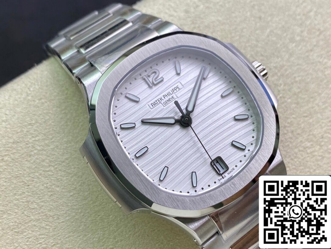 Patek Philippe Nautilus Ladies 7118/1A-010 1:1 edizione migliore 3K Fabbrica quadrante argento