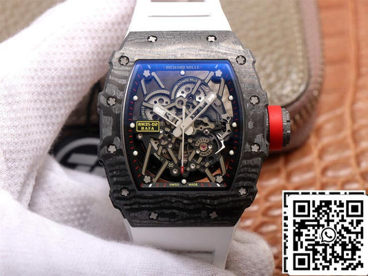 Richard Mille RM35-02 1:1 Best Edition ZF Fabbrica White Rubber cinturino