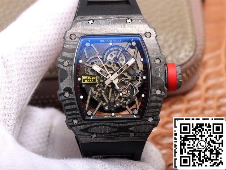 Richard Mille RM35-02 1:1 Best Edition ZF Fabbrica Carbon Fiber Case