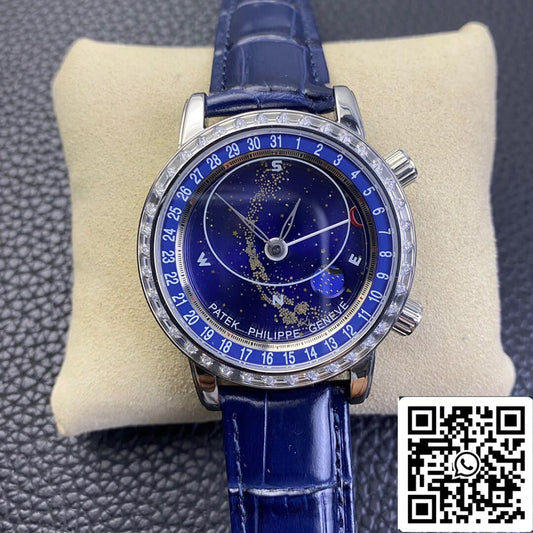Patek Philippe Grand Complications 6104G-001 1:1 edição melhor AI Fabbrica Sky Moon quadrante azul