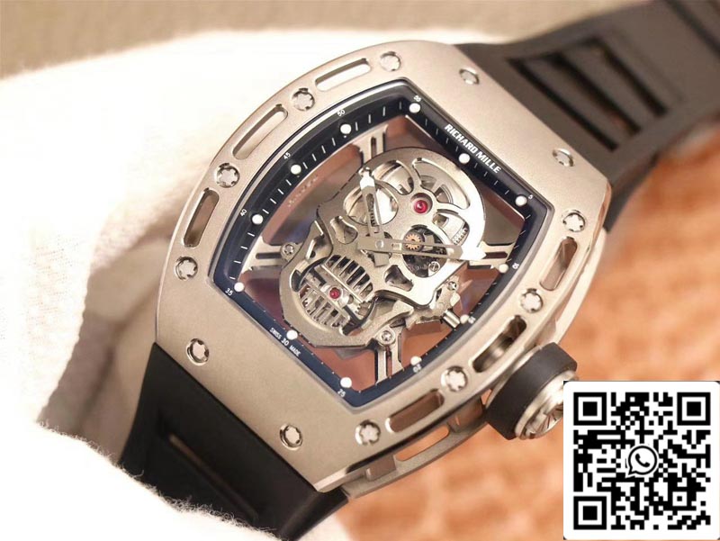 Richard Mille RM052 1:1 Best Edition ZF Fabbrica Silver Skull Dial Swiss movimento