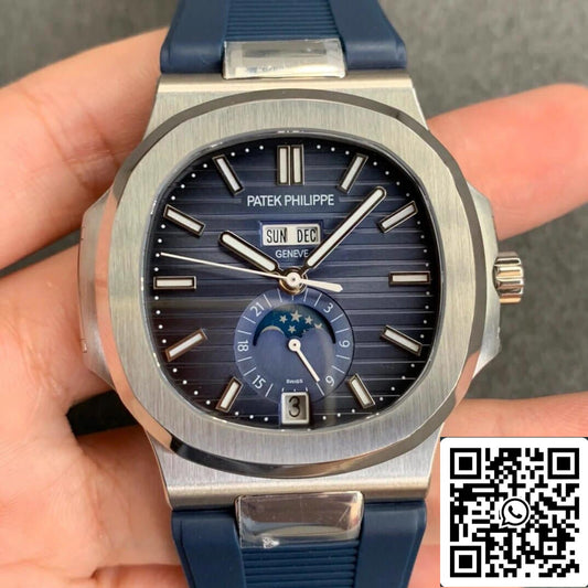 Patek Philippe Nautilus 5726 1:1 edizione migliore GR Fabbrica V2 Blu Gomma cinturino
