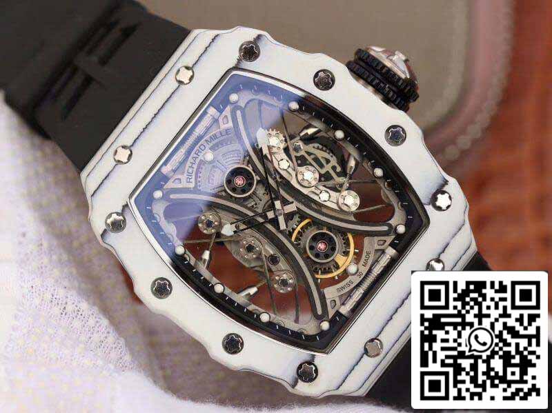 Richard Mille Pablo Mac Donough RM53-01 1:1 Best Edition Swiss ETA Imported mechanical movimento Skeleton Dial Black rubber cinturino