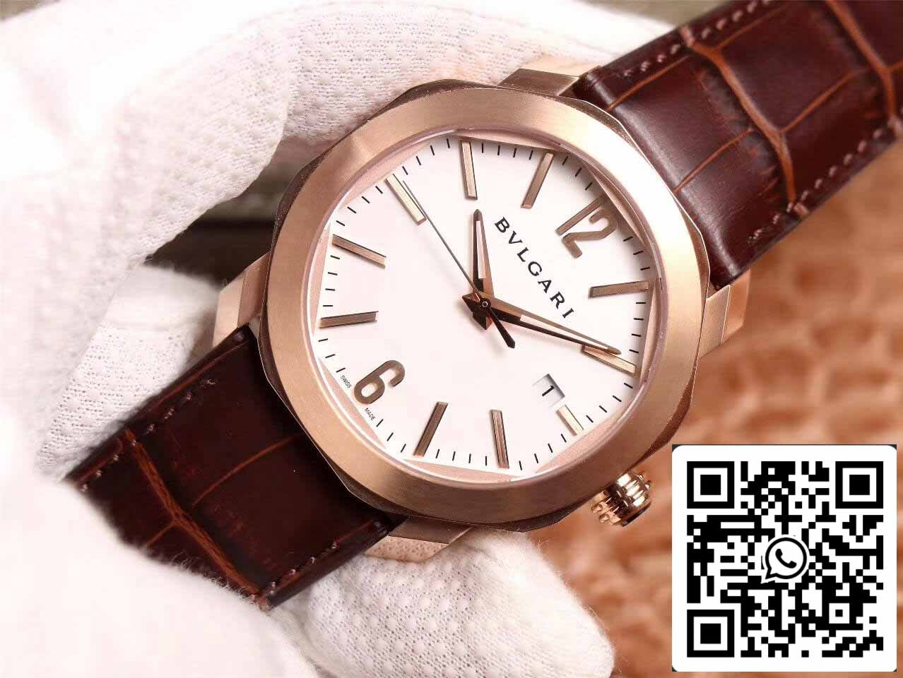 Bvlgari Octo 1:1 edición mejor BV Fabbrica quadrante bianco