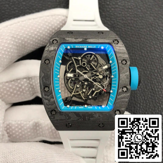 Richard Mille RM055 1:1 Best Edition ZF Fabbrica Carbon Fiber Skeleton Dial
