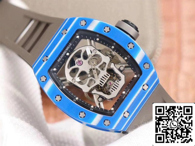 Richard Mille RM052-01 1:1 edizione migliore JB Fabbrica Blue Ceramic Swiss Tourbillon