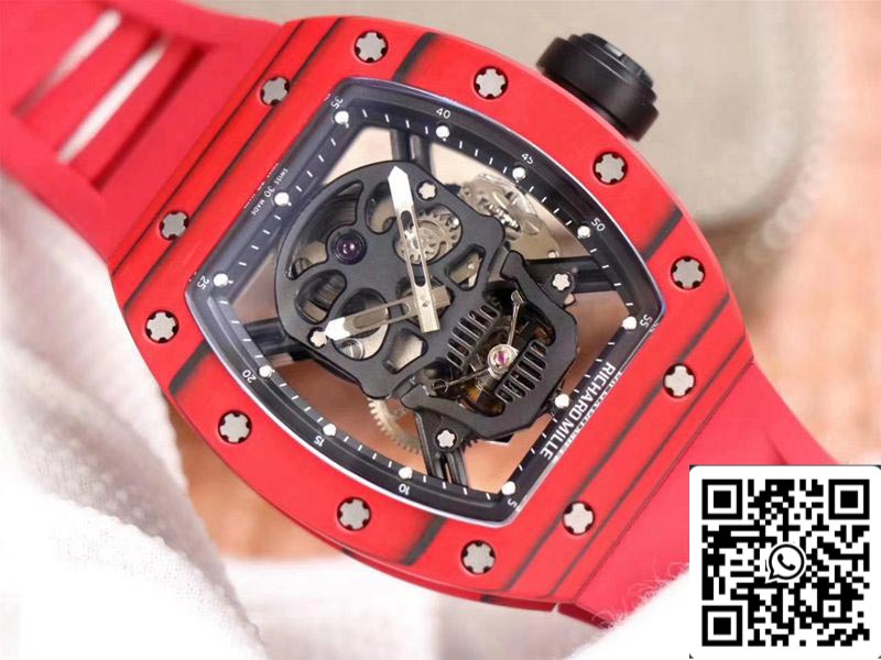 Richard Mille RM052-01 1:1 edizione migliore JB Fabbrica Red Ceramic Swiss Tourbillon