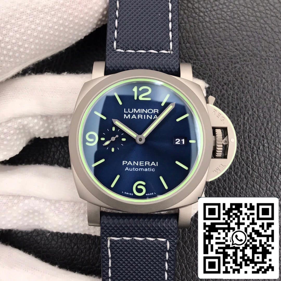 Panerai Luminor PAM01117 1:1 edizione migliore VS Fabbrica quadrante blu