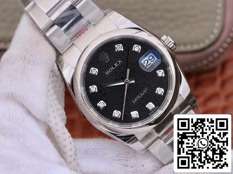 Rolex DateJust 116200 DJ Fabbrica 1:1 edizione migliore Swiss ETA2836 Nero Computer quadrante