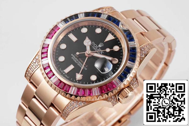 Rolex GMT Master II 116759 SAru 1:1 Best Edition ROF Fabbrica Rose Gold Swiss ETA2836
