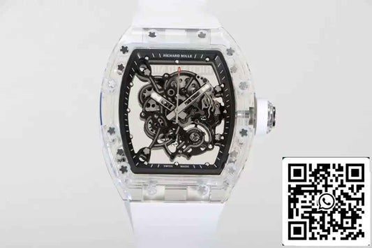 replica Richard Mille RM055 Best 1:1  Edition RM Fabbrica White cinturino