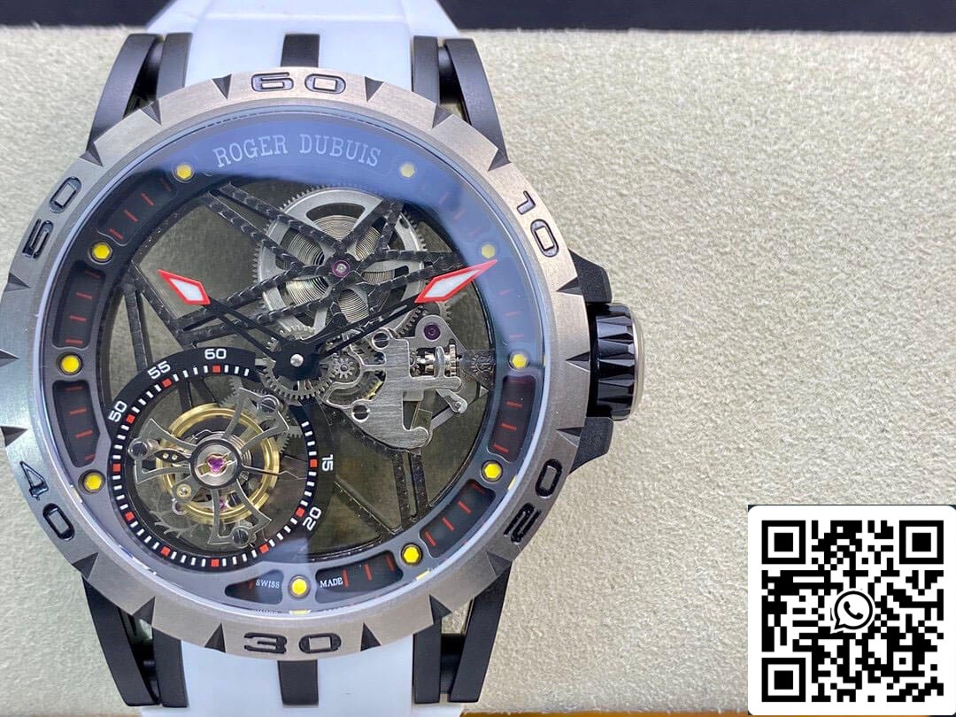 Roger Dubuis Excalibur RDDBEX0549 1:1 edizione migliore BBR Fabbrica Tourbillon Bianco cinturino