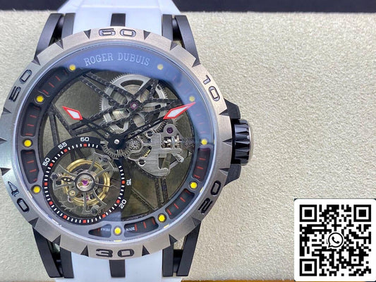 Roger Dubuis Excalibur RDDBEX0549 1:1 edizione migliore BBR Fabbrica Tourbillon Bianco cinturino