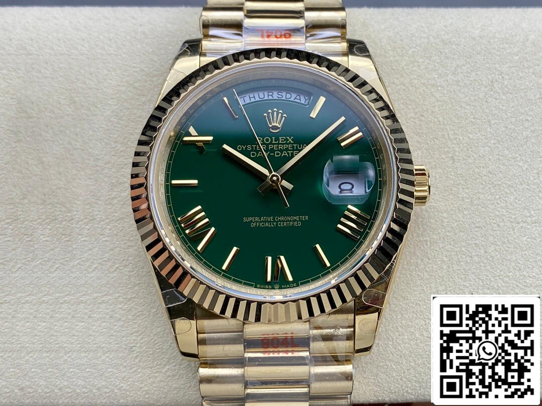 Rolex Day Date M228238-0061 1:1 edizione migliore GM Fabbrica quadrante verde