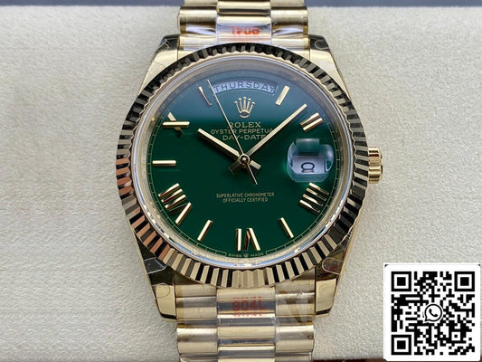 Rolex Day Date M228238-0061 1:1 edição melhor GM Fabbrica quadrante verde