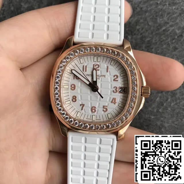 Patek Philippe Aquanaut 5068R-010 1:1 Best Edition PPF Fabbrica Rose Gold White Dial