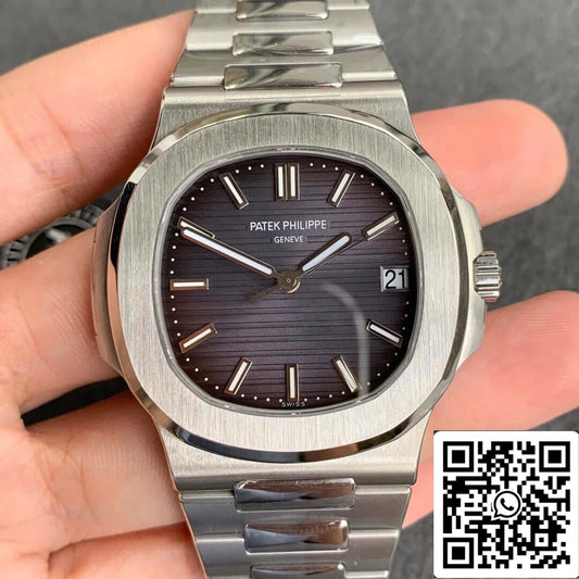 Patek Philippe Nautilus 5711 1:1 Melhor Edição PPF Fabbrica V4 Mostrador Cinza Suíço ETA324