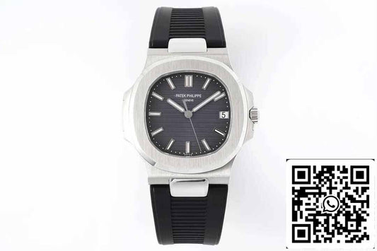 Patek Philippe Nautilus 5711 1:1 Best Edition PPF Fabbrica Black Rubber cinturino