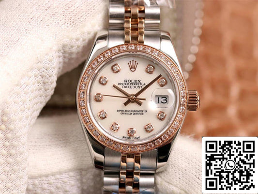 Rolex Datejust 28MM 1:1 edizione migliore BP Fabbrica Diamond-set quadrante bianco