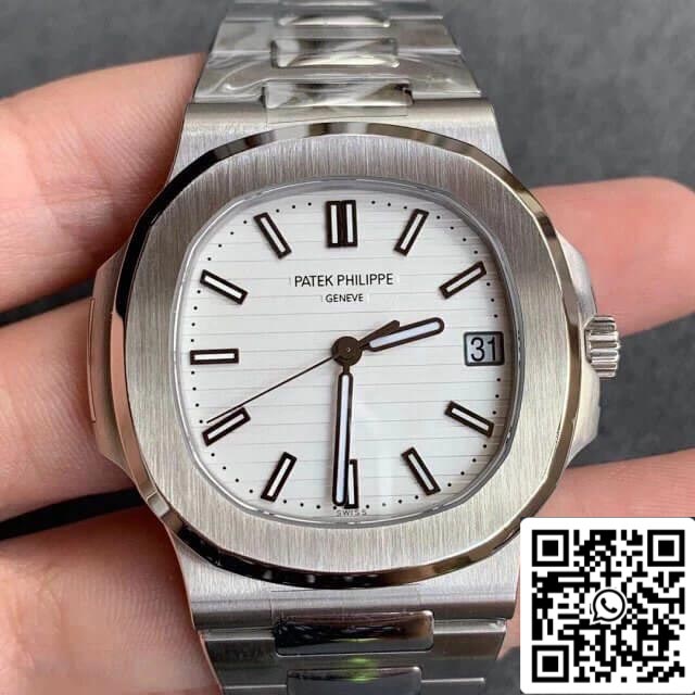 Patek Philippe Nautilus 5711/1A-011 1:1 Best Edition PPF Fabbrica V4 White Dial Swiss ETA324