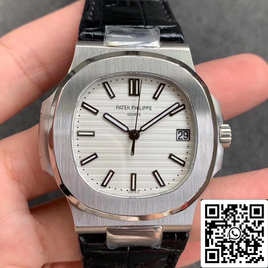 Patek Philippe Nautilus 5711G 1:1 Best Edition PPF Fabbrica V4 White Dial Swiss ETA324