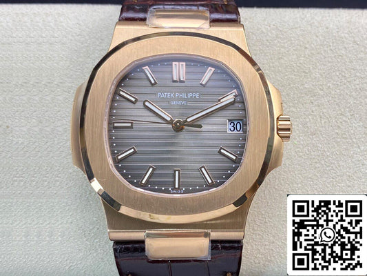 Patek Philippe Nautilus 5711R-001 1:1 Melhor Edição PPF Fabbrica V4 Mostrador Marrom Suíço ETA324