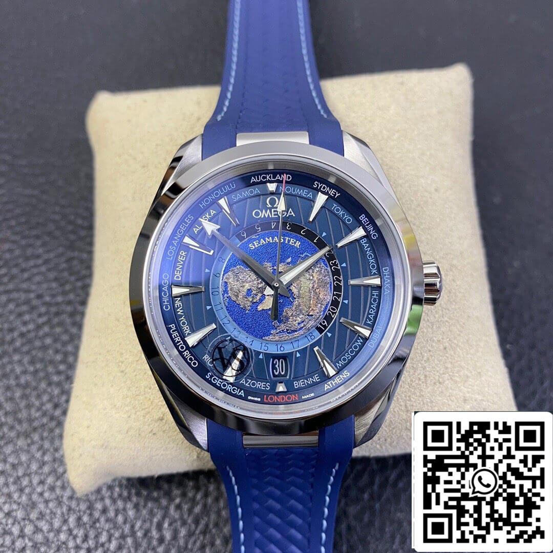 Omega Seamaster Aqua Terra GMT Worldtimer 220.12.43.22.03.001 1:1 edizione migliore VS Fabbrica quadrante azul