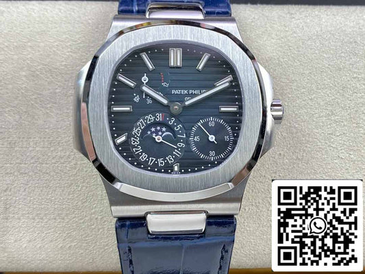 Patek Philippe Nautilus 5712 1:1 edizione migliore GR Fabbrica Blu Pelle cinturino