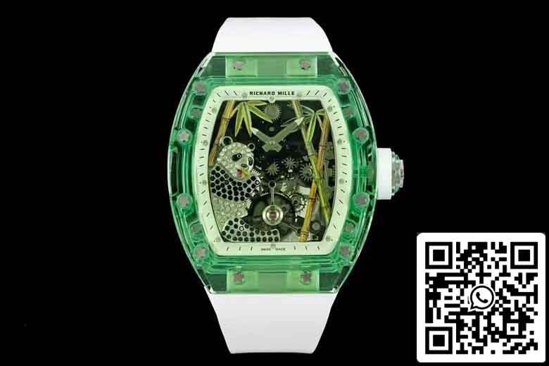 Richard Mille RM26-01 Tourbillon Melhor Edição 1:1 RM Fabbrica Mostrador Esqueleto Verde