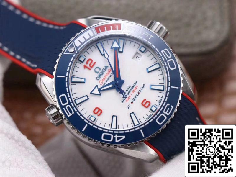 Omega Seamaster Planet Ocean 36th America's Cup edizione limitata 1:1 edizione migliore VS Fabbrica quadrante bianco Swiss ETA8900