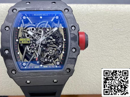 Richard Mille RM35-02 1:1 Best Edition T+ Fabbrica NTPT Carbon Fiber Black cinturino