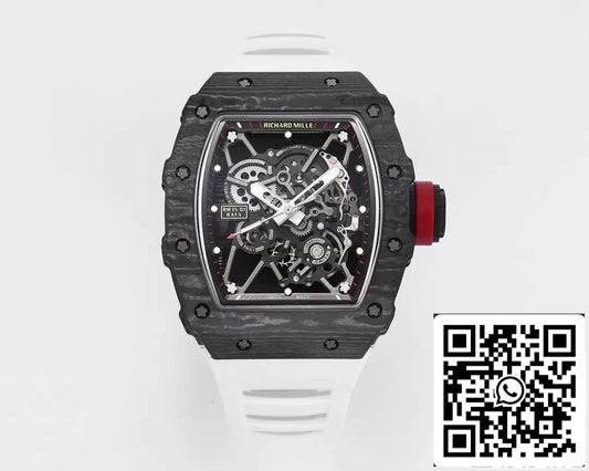Richard Mille RM35-01 1:1 edizione migliore BBR Fabbrica Bianco Gomma cinturino