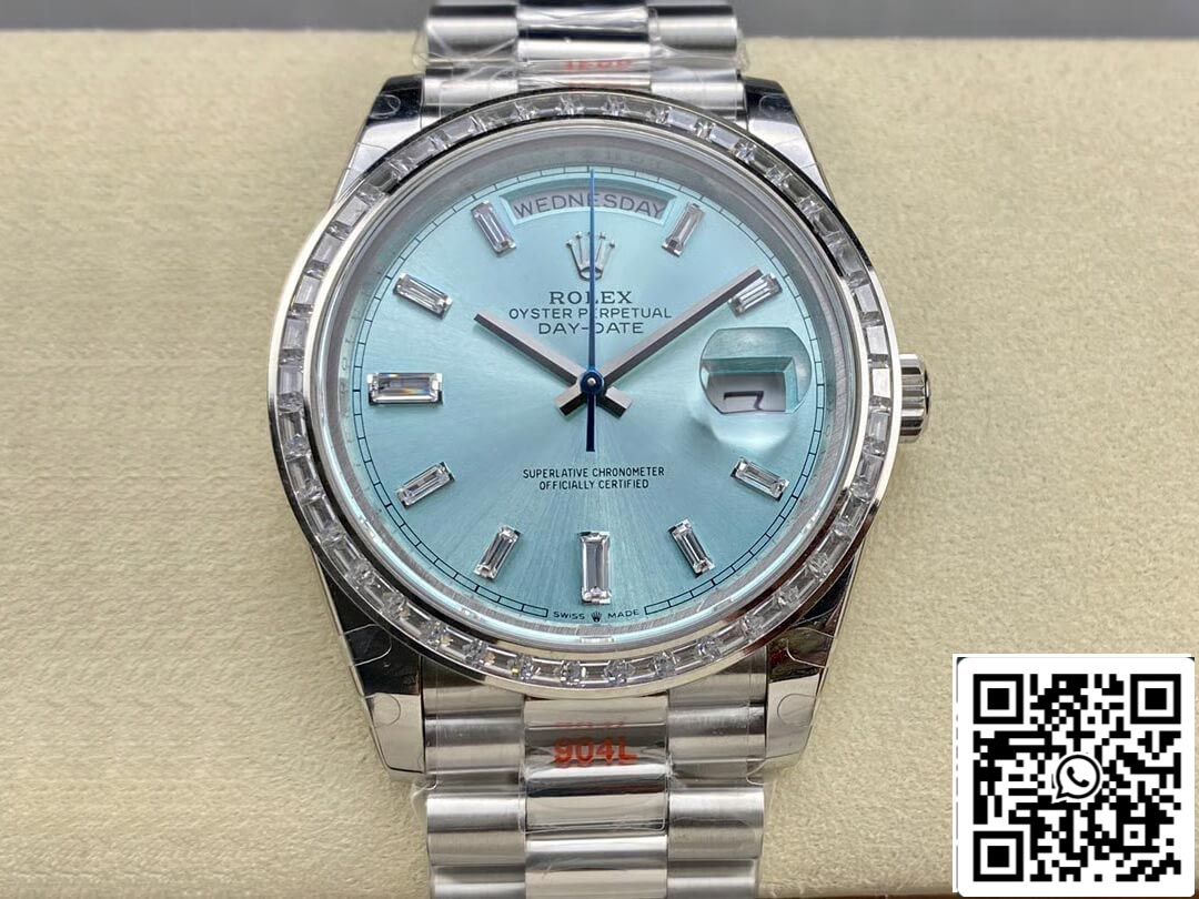Rolex Day Date M228396TBR-0002 1:1 edição melhor GM Fabbrica Ice quadrante azul