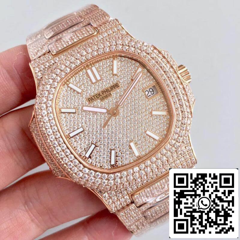 Patek Philippe Nautilus Jumbo 5719/10G-010 1:1 Best Edition Swiss ETA 324SC Diamond Dial
