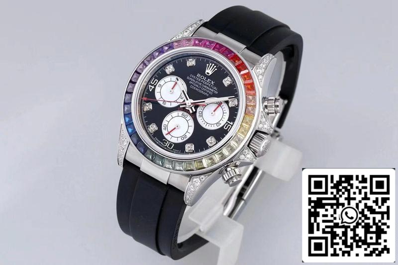 Rolex Daytona 116599RBOW 1:1 edizione melhor BL Fabbrica quadrante nero Swiss ETA4130
