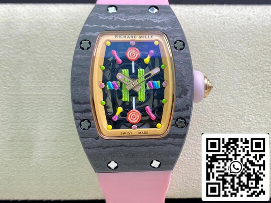 Richard Mille RM-07 Bon Bon 1:1 Best Edition RM Fabbrica Pink cinturino