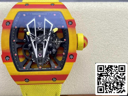 Richard Mille RM27-03 Tourbillon 1:1 edizione migliore BBR Fabbrica Yellow cinturino